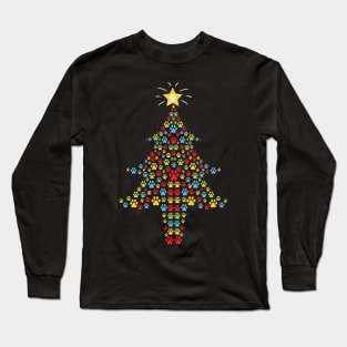 paws Christmas tree Long Sleeve T-Shirt